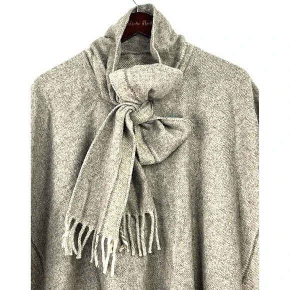 Artesanias Reyes Wool Brown Knit Long Shawl Cape Fringe Boho Soft Warm One Size - Picture 7 of 12